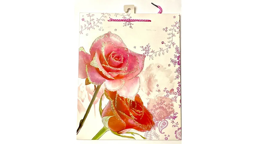 Geschenktüte TWO ROSES 32x26x12cm