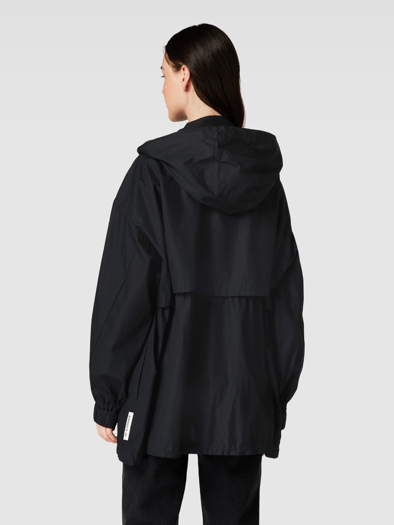 Jacke aus reiner Viskose in schwarz