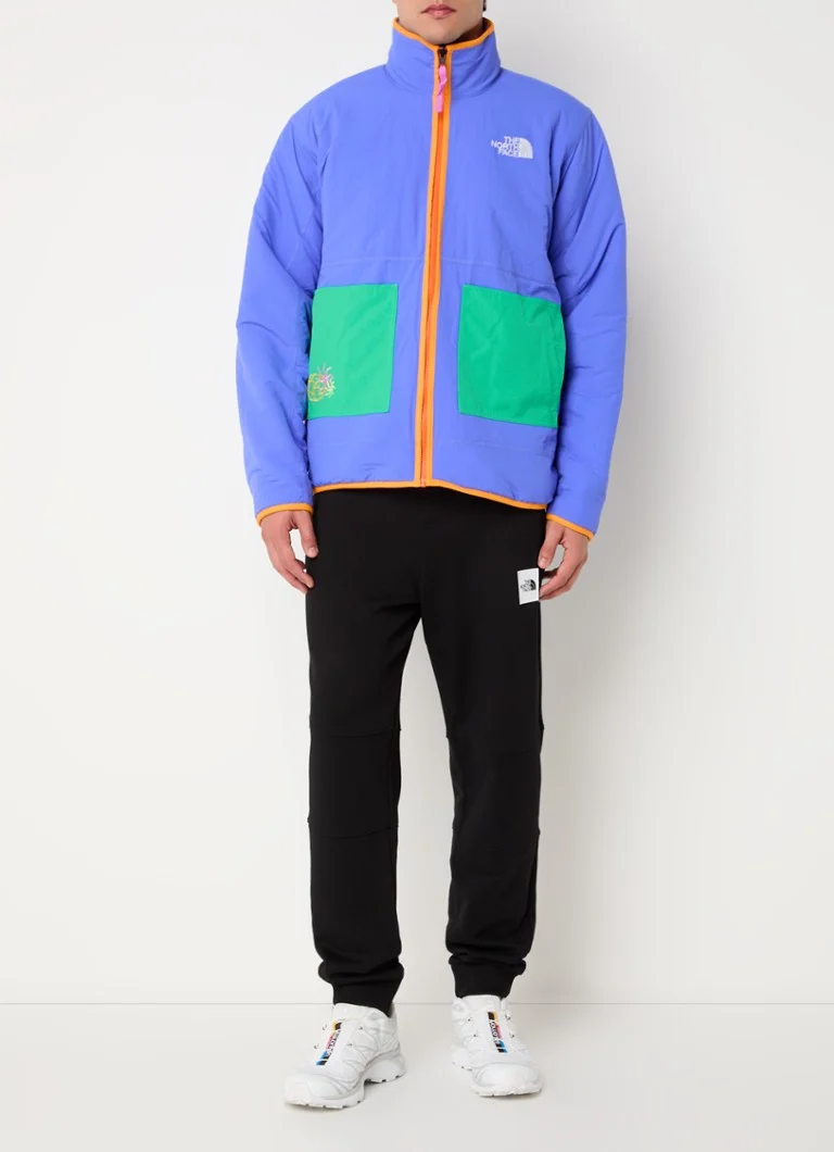 Jachetă reversibilă din blană The North Face TNF x Yinka Ilori cu logo brodat.