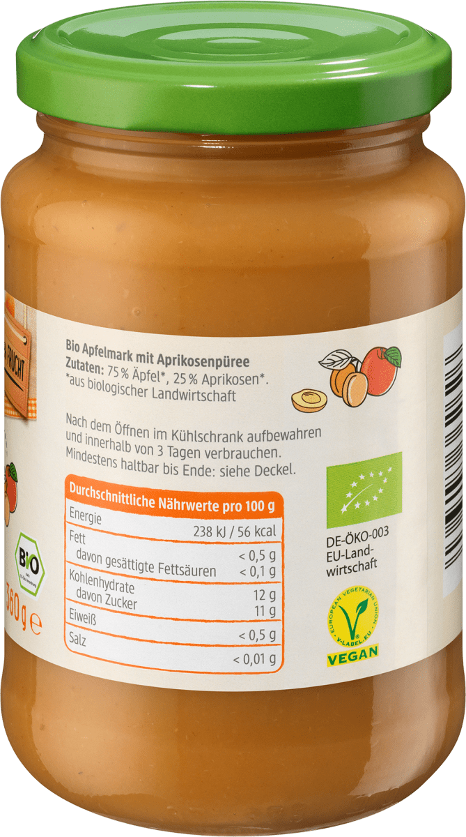 Fruchtmark Apfel mit Aprikose, 360 g