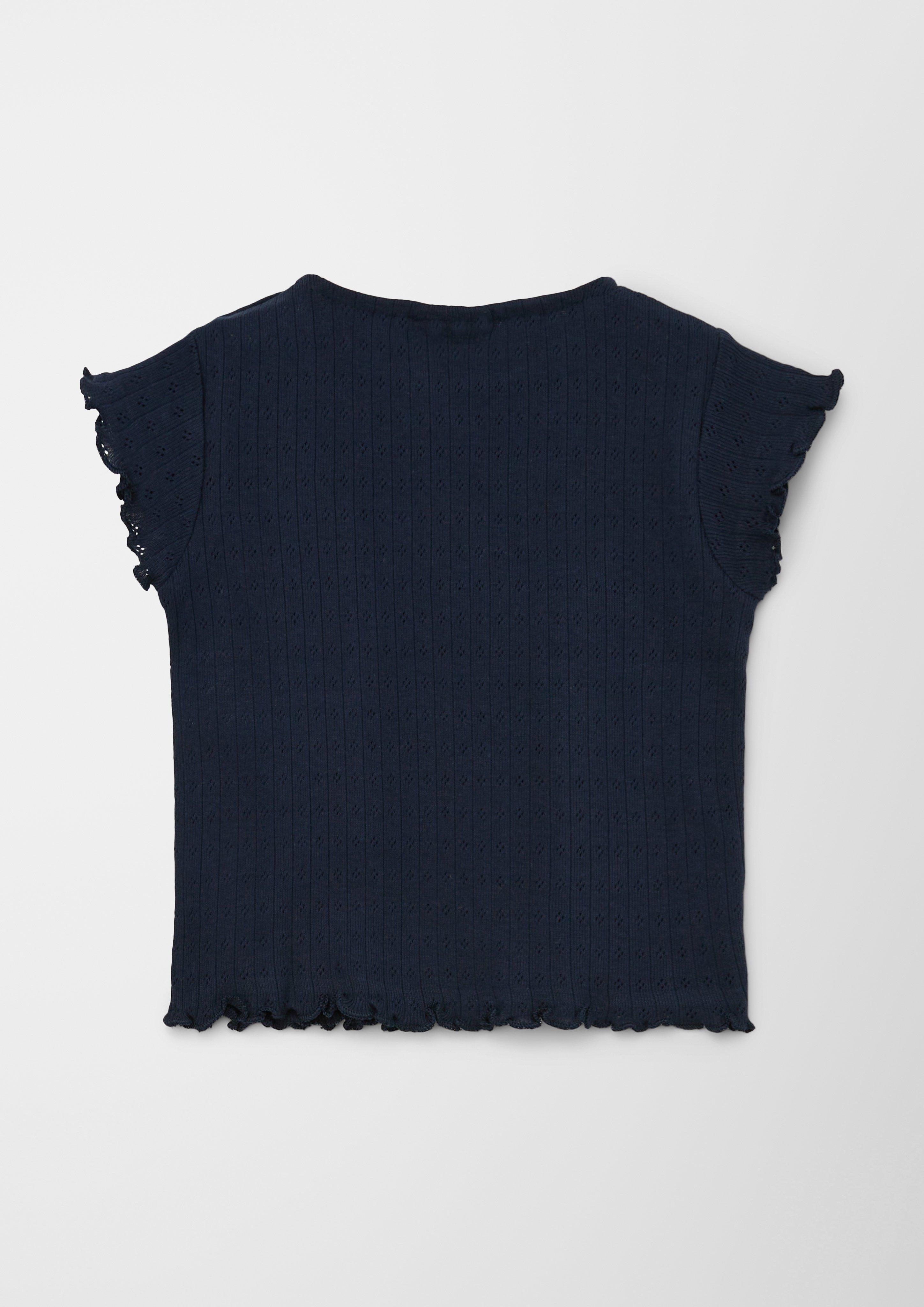 Ajourshirt mit Wellensaum  2128783-5952