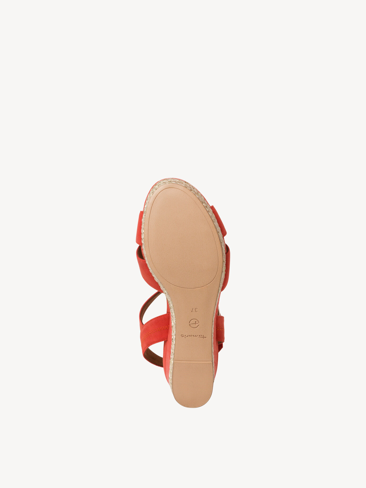 Sandale à talon en cuir - orange
