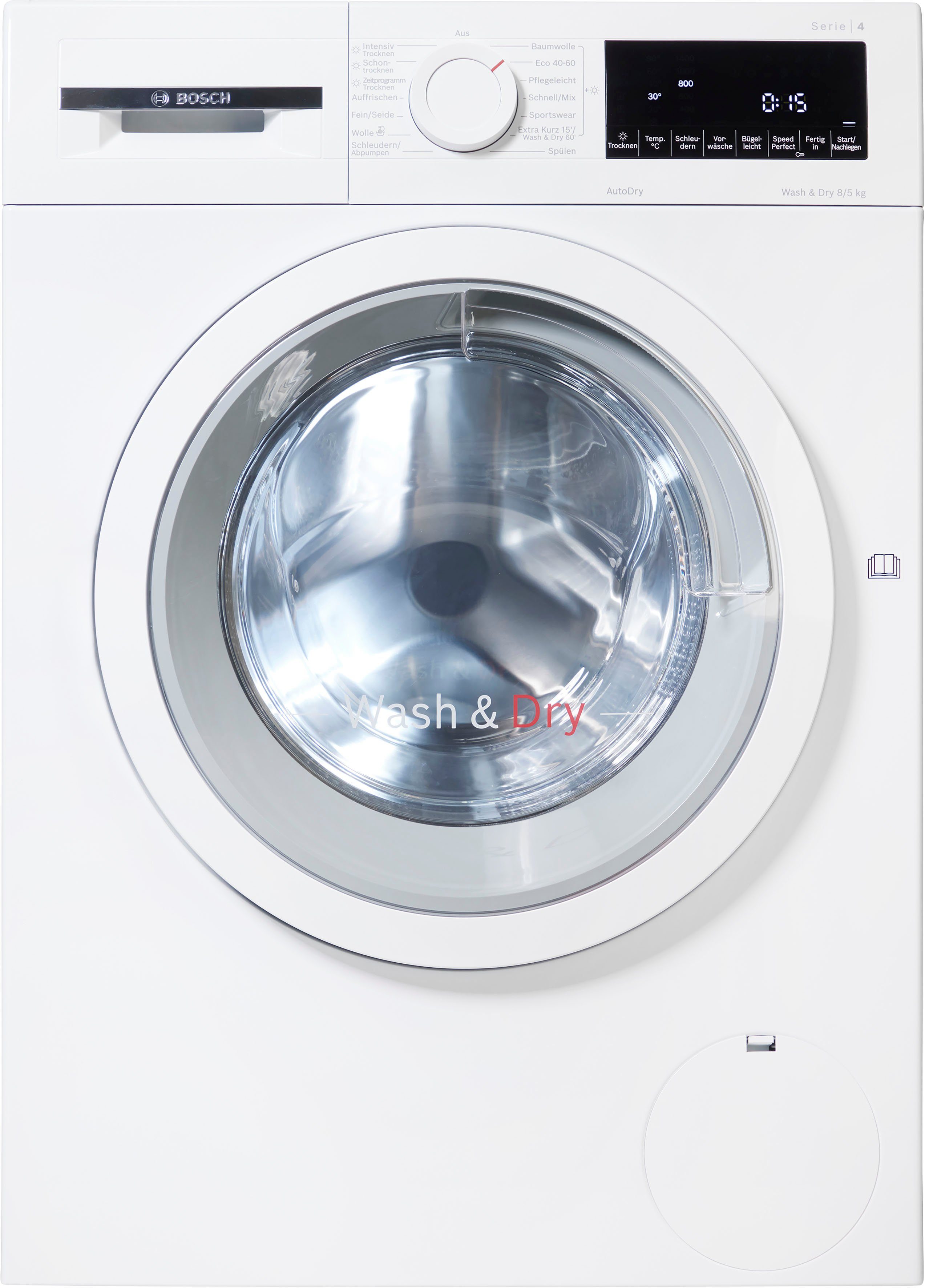 BOSCH Waschtrockner WNA134V0, 8 kg, 5 kg, 1400 U/min