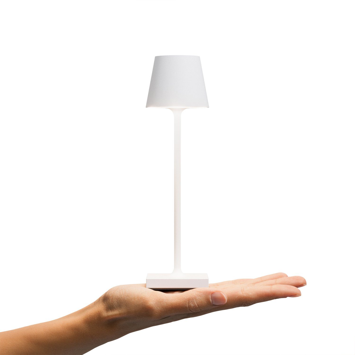 SIGOR LED Tischleuchte NUINDIE Pocket Schneeweiß, Dimmbar, 1 LED Platine, 2.700 K / 2.200 K