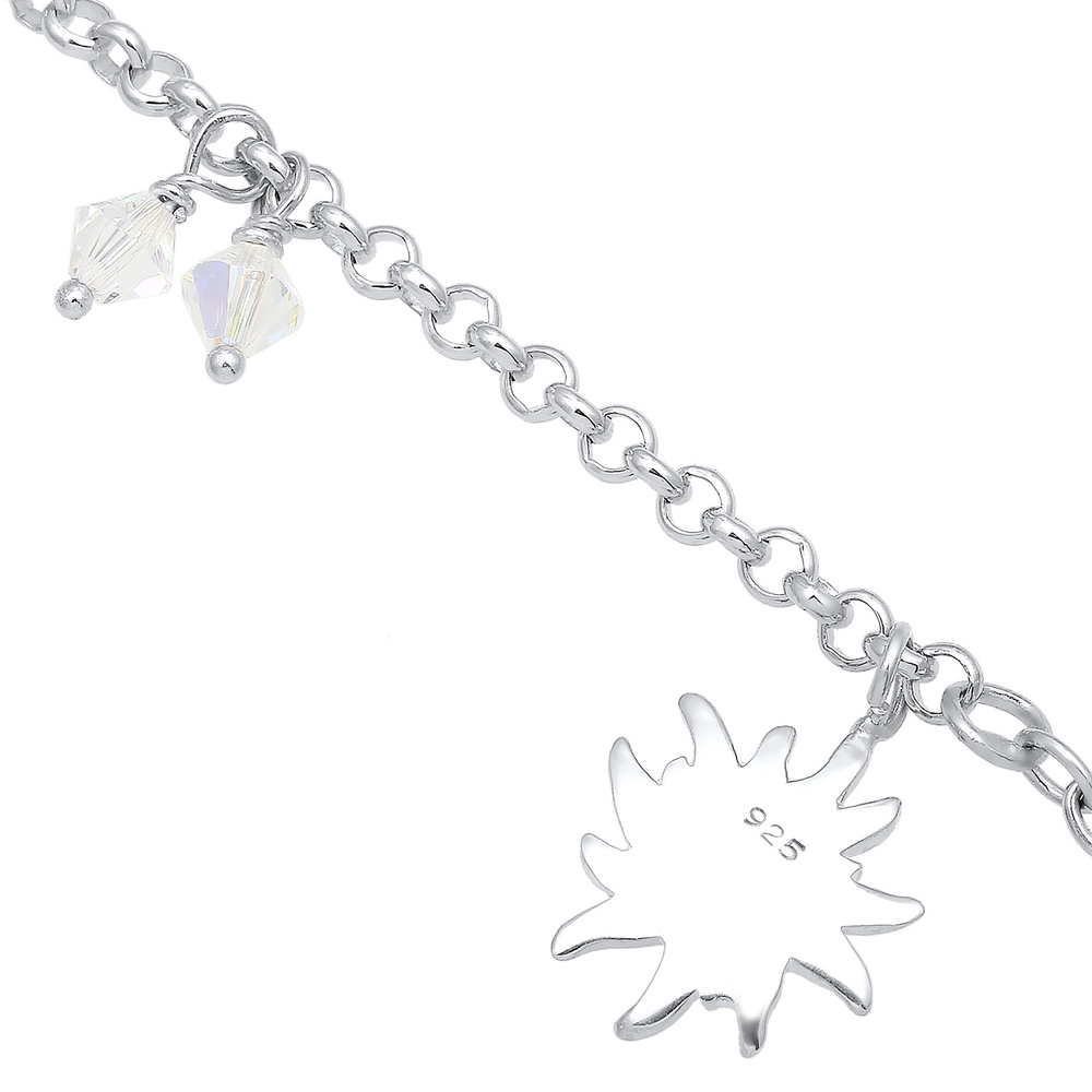 Elli Elli Bracelet Costume Coeur Cristaux Bracelet Femme  (925/1000) Argent Bracelet