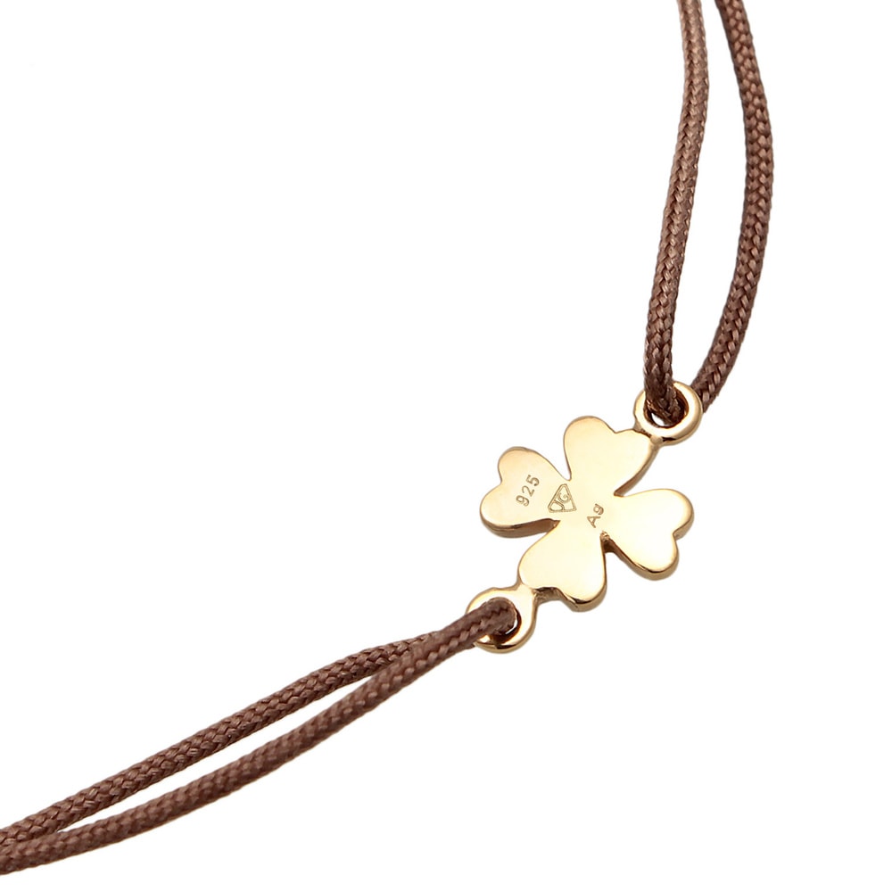 Elli Elli Bracelet Femmes trèfle pendentif chance avec le nylon en argent sterling 925 Bracelet