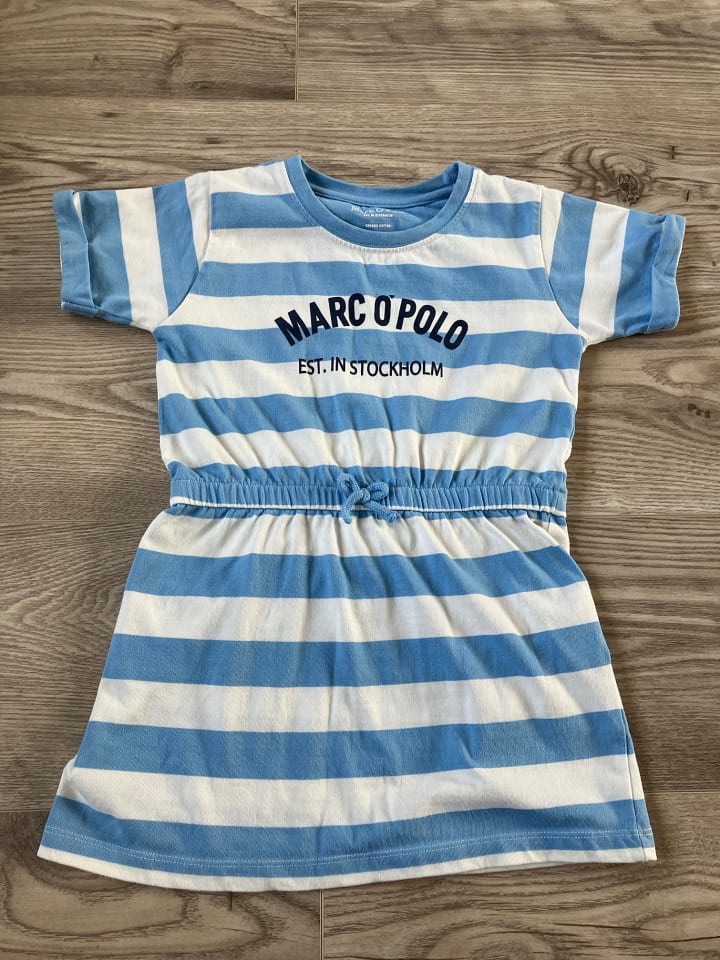 Marc O'Polo Junior Kleid in Blau/ Weiß günstig kaufen 116/122