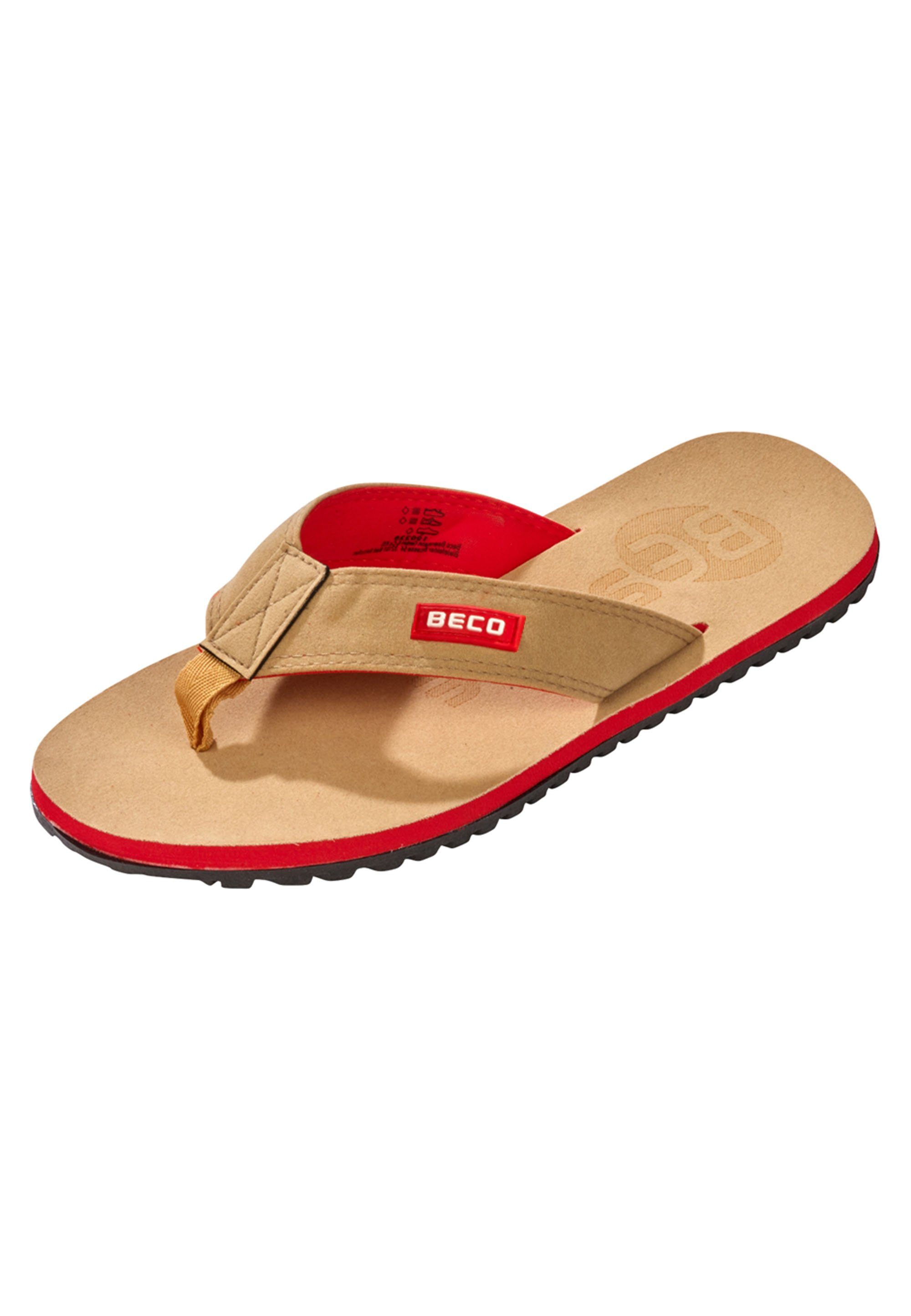 Beco Beermann BEactive V-Strap Zehentrenner in cooler Wildleder-Optik