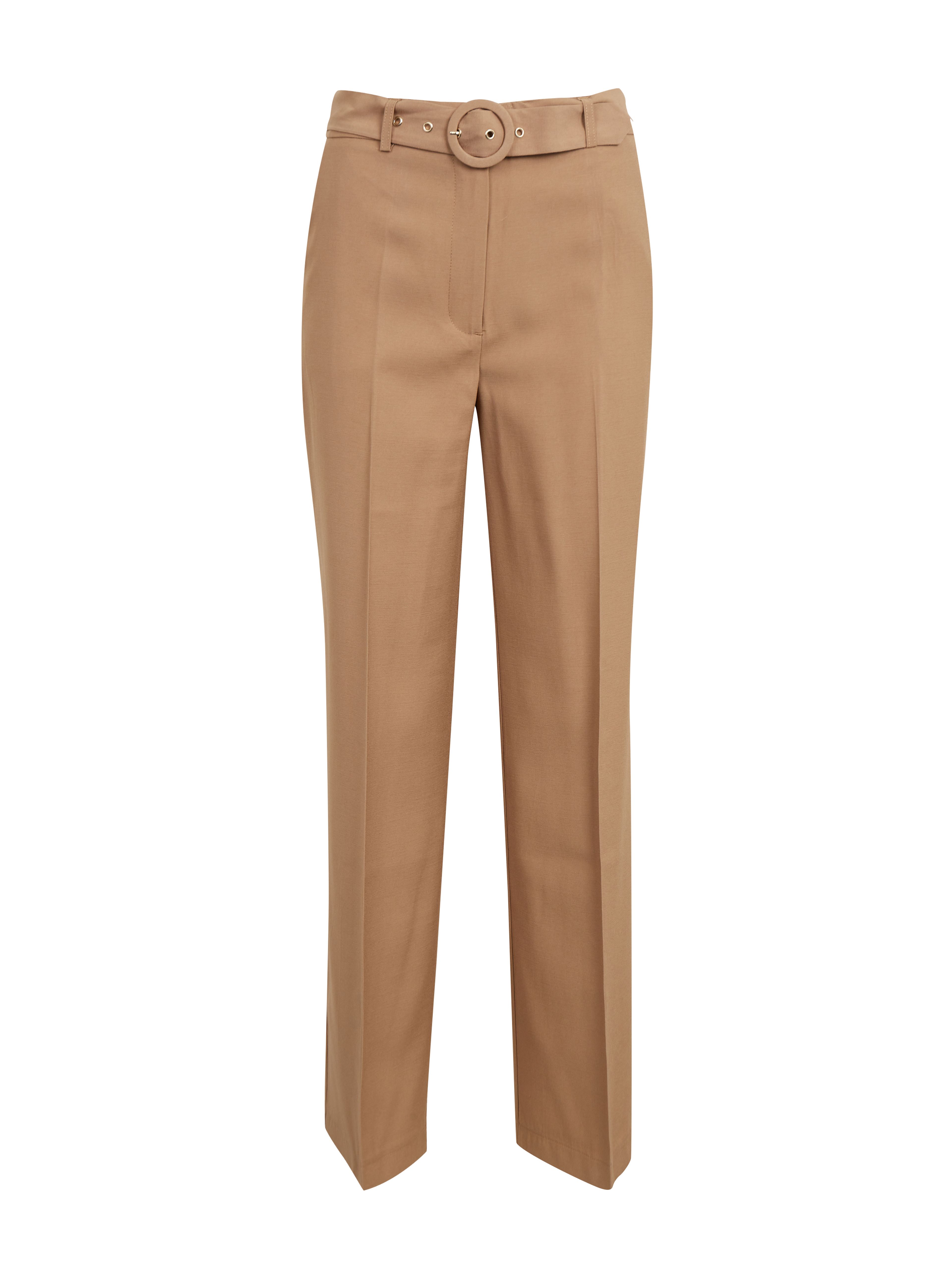Braune weite Damenhose mit Gürtel ORSAY