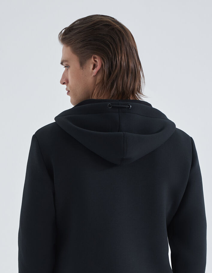 Sous-doudoune noire matelassée bi-matière Homme