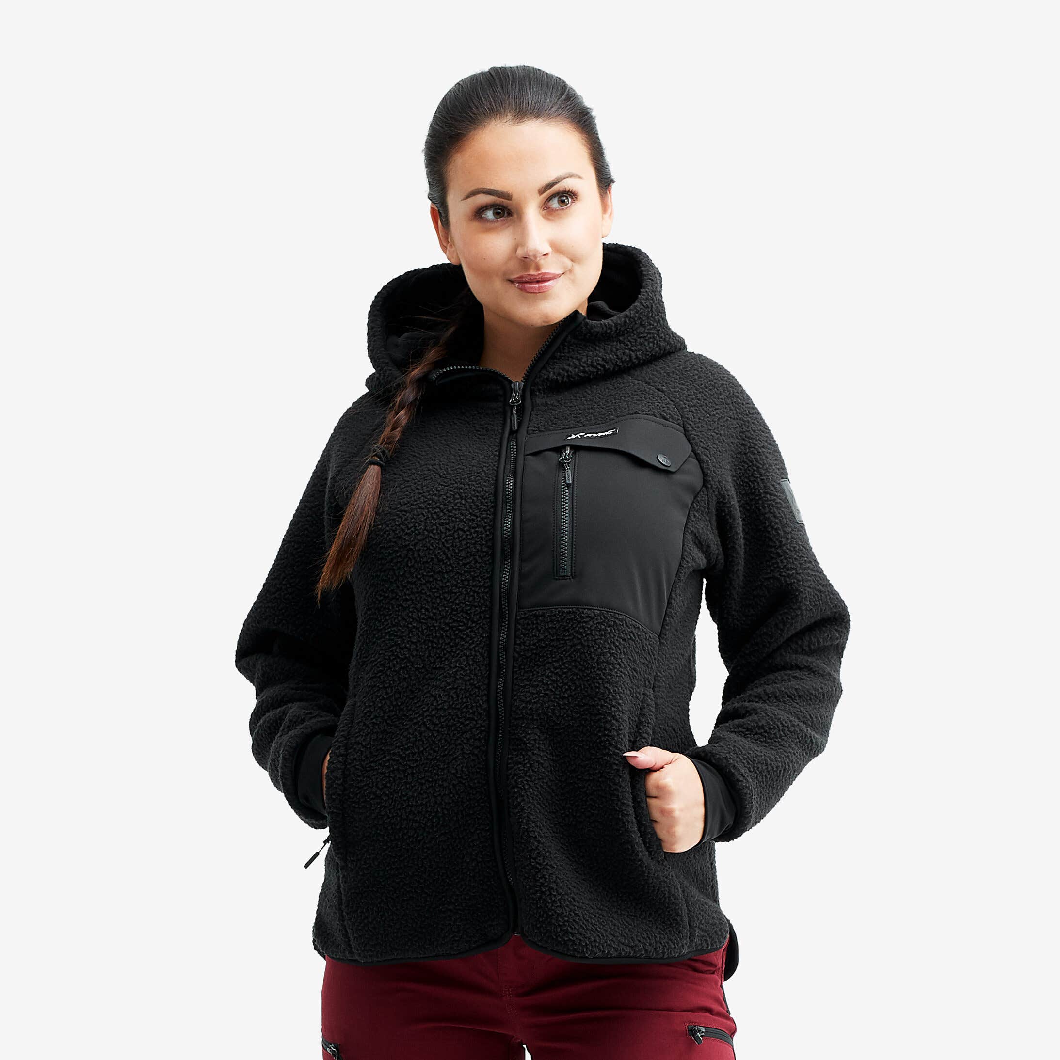 Sherpa Hoodie Femme Caviar
