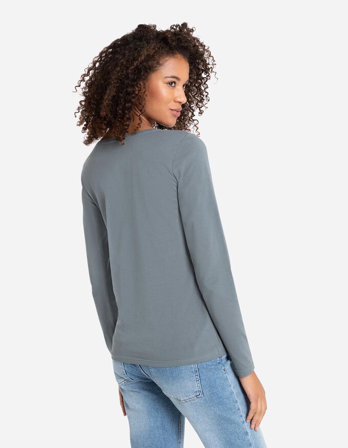 Langarmshirt - Rundhals-Ausschnitt