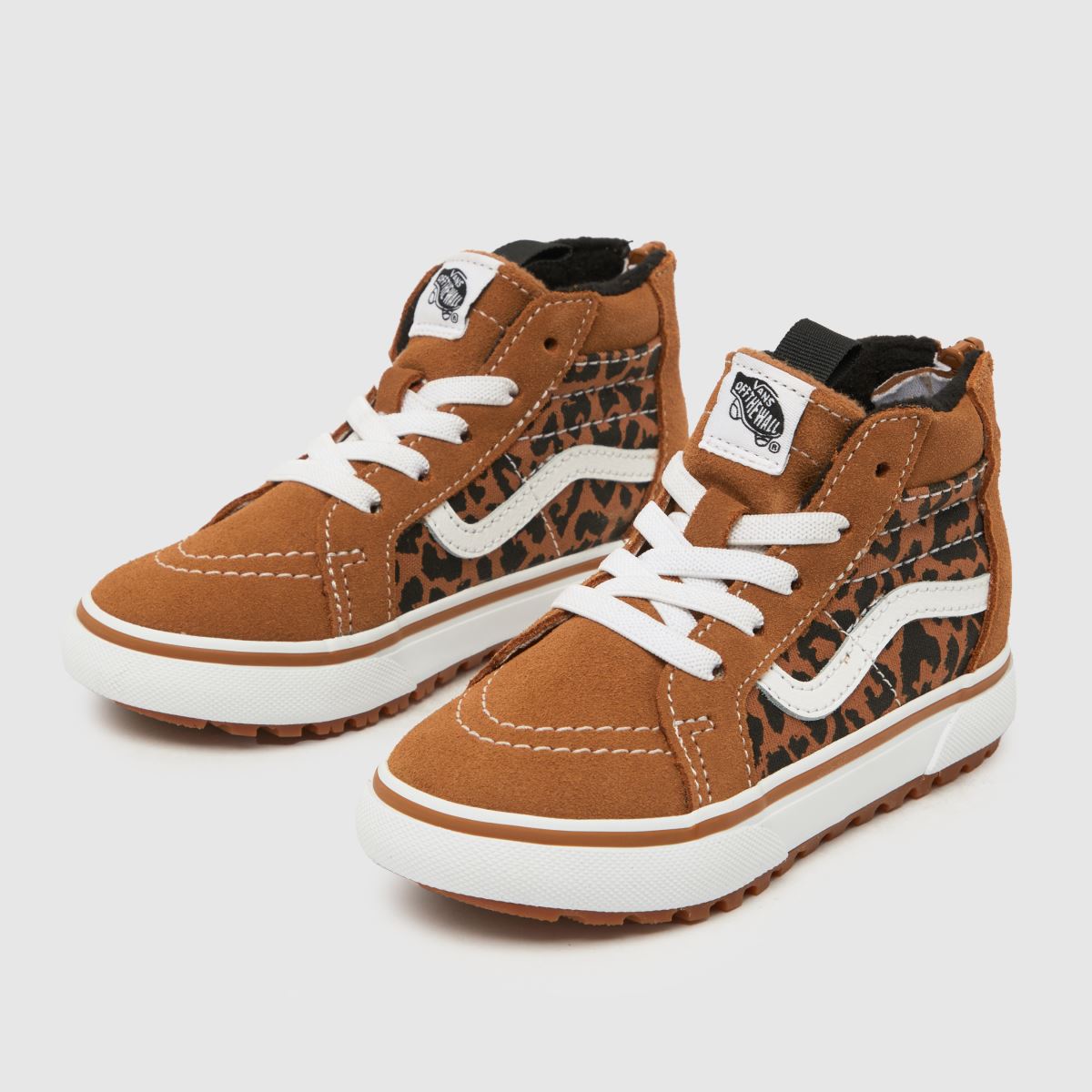 Vans bruna & vita sk8-hi zip mte-1 flickor småbarnsskor