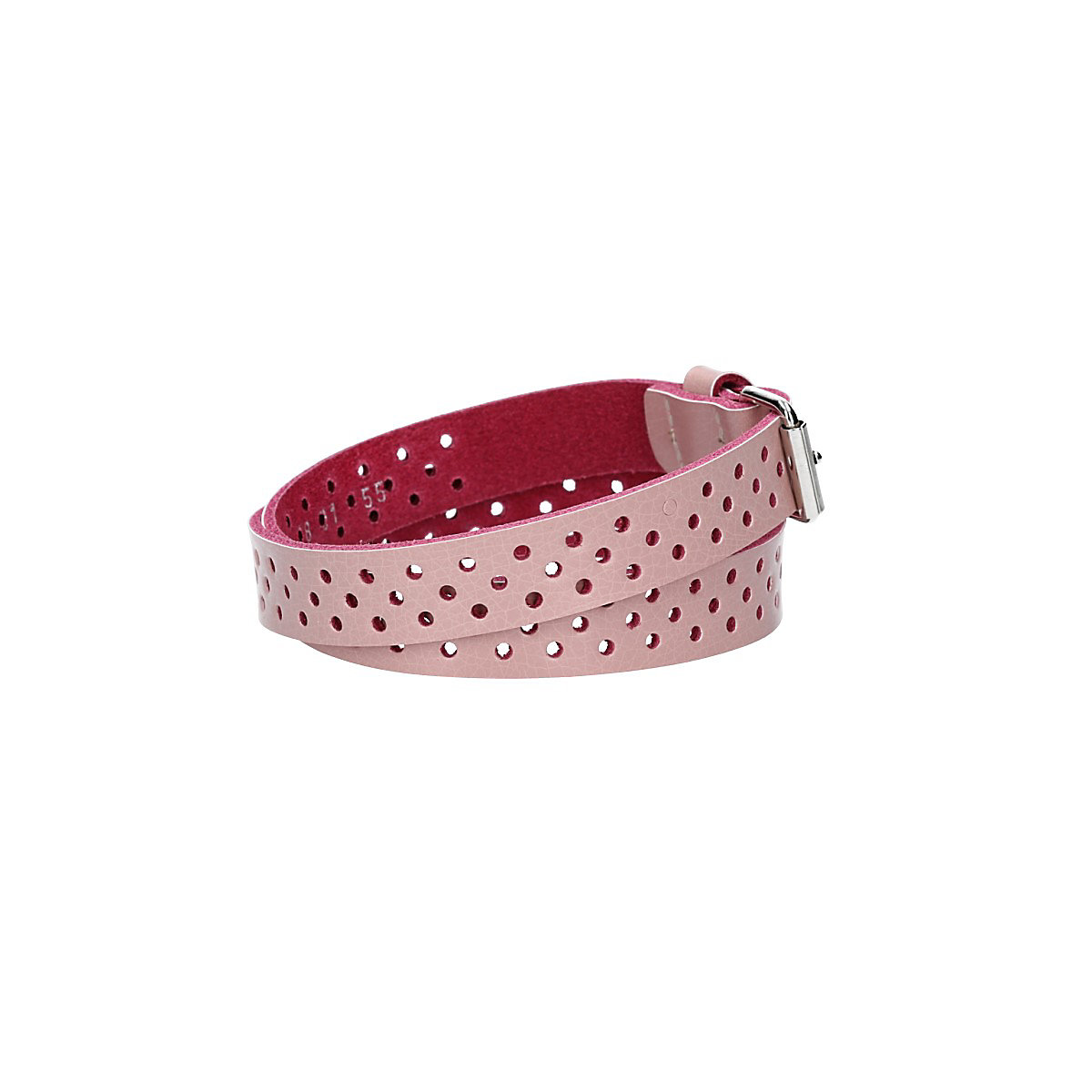 Kindergürtel 20mm in Rosa mit durchgehender Lochung und Rollschließe für Kinder
