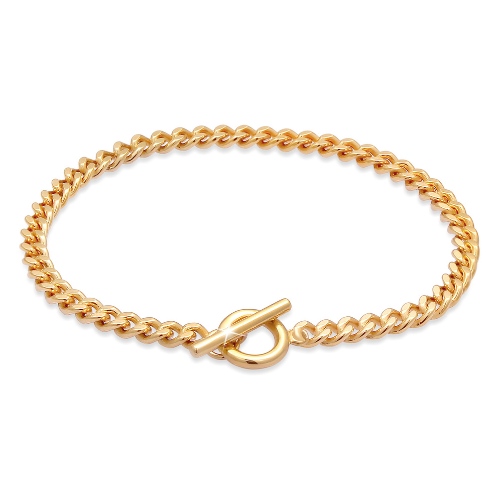 Elli Elli Bracelet Bracelet Chaîne Basic avec fermeture à barre en argent 925 sterling Bracelet