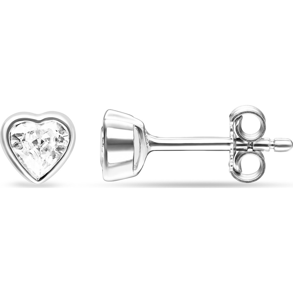 FAVS Boucles d'oreilles à fermoir à poussette 925 Argent Boucles d'oreilles