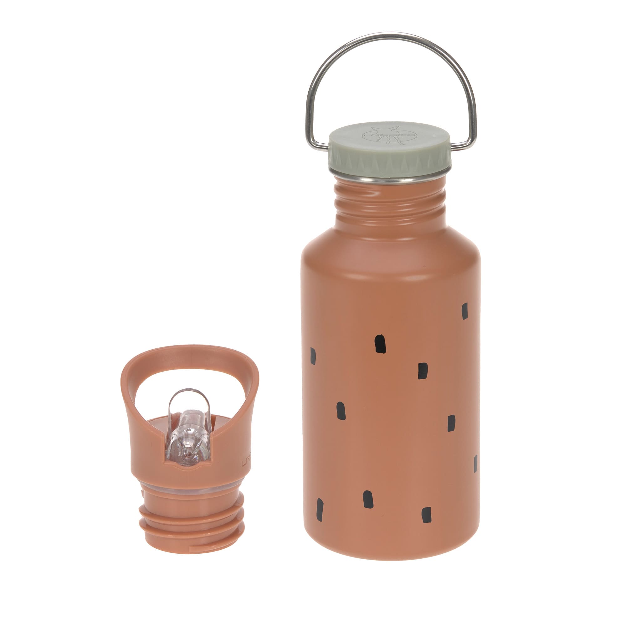 Edelstahl Kinder Trinkflasche - Happy Prints, Karamell