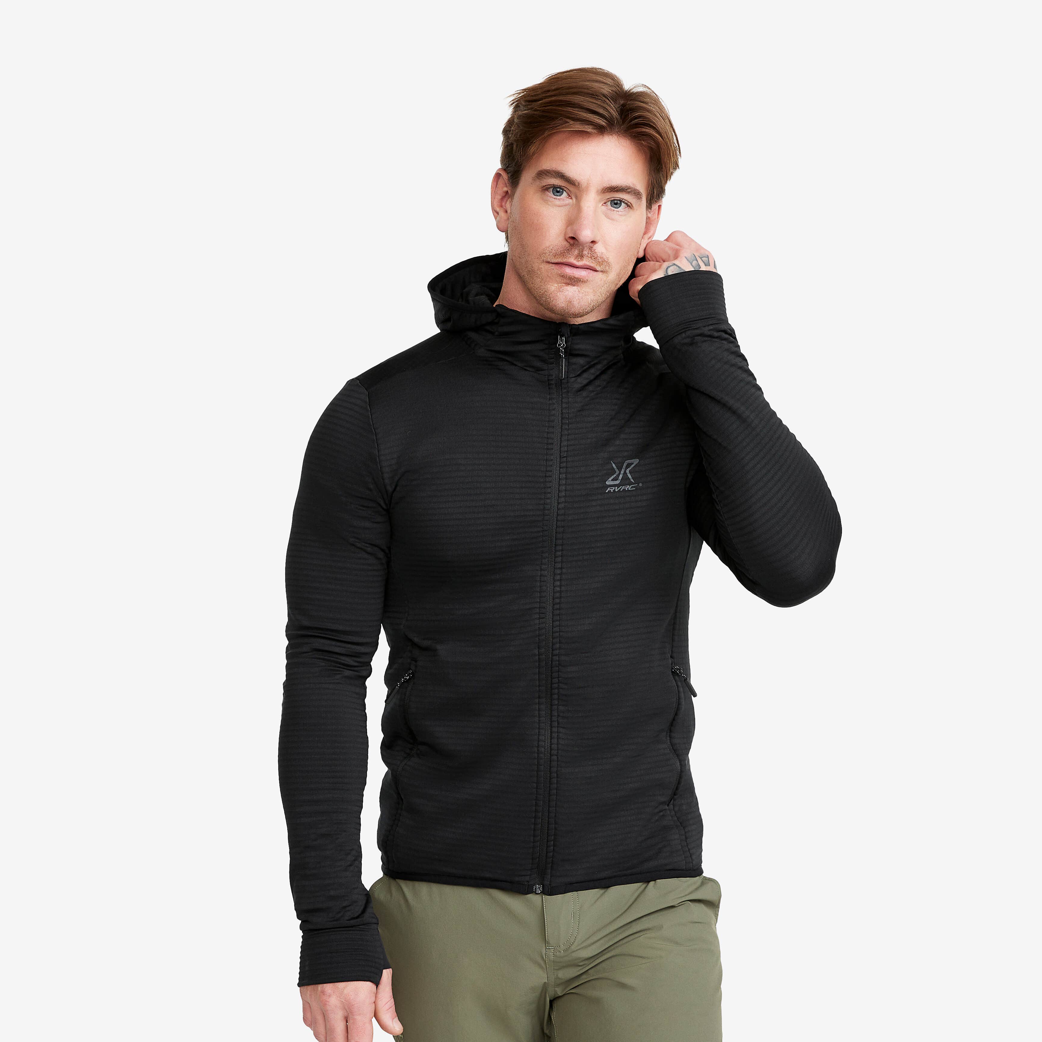 Waffle Hoodie Homme Black