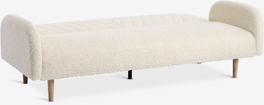 Sofa rozkładana PARADIS PARADIS w kolorze ecru miś/dąb