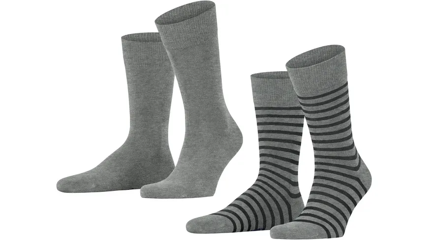 ESPRIT Herren Socken Fine Stripe 2er Pack LIGHT GREY