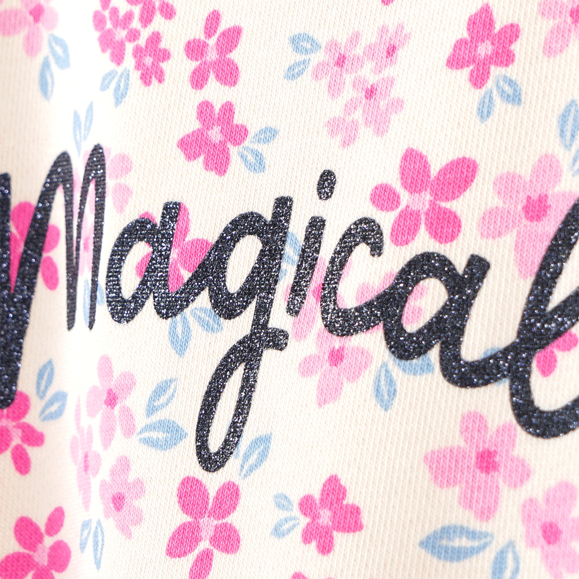 Mädchen Sweatshirt mit Glitzer-Schriftzug