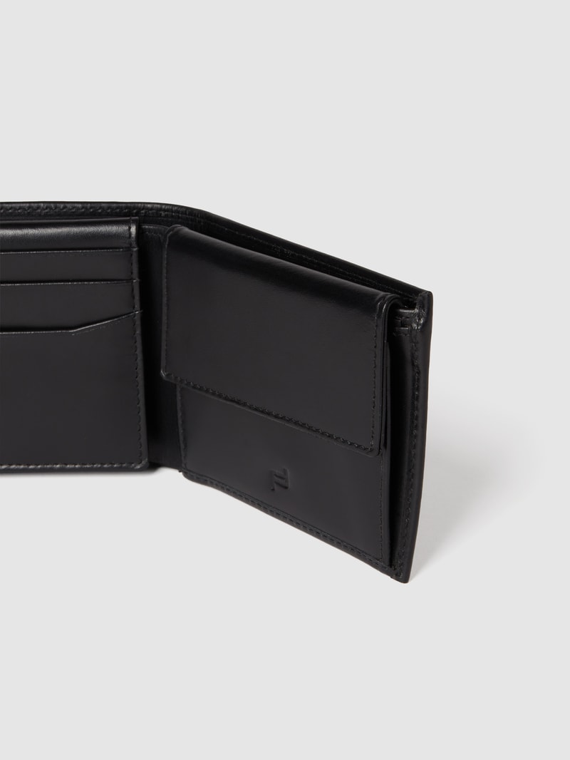 Portemonnaie aus Leder in schwarz