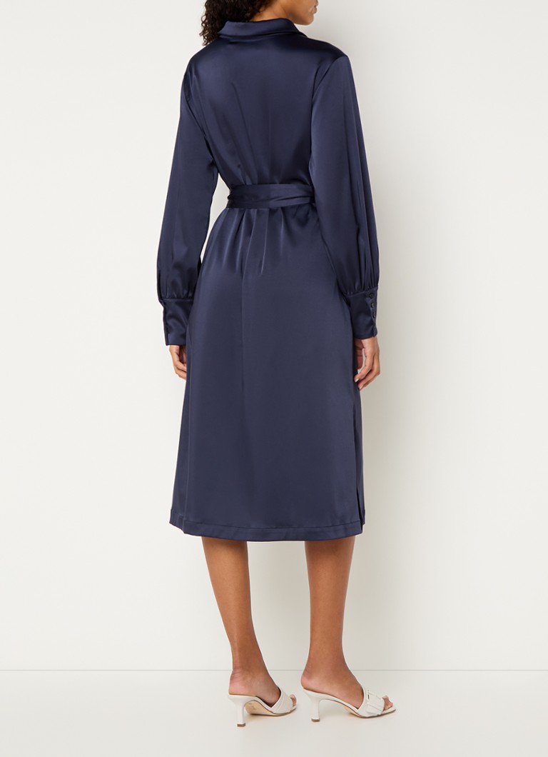 Josephine & Co Anya satin blouse dress with tie belt