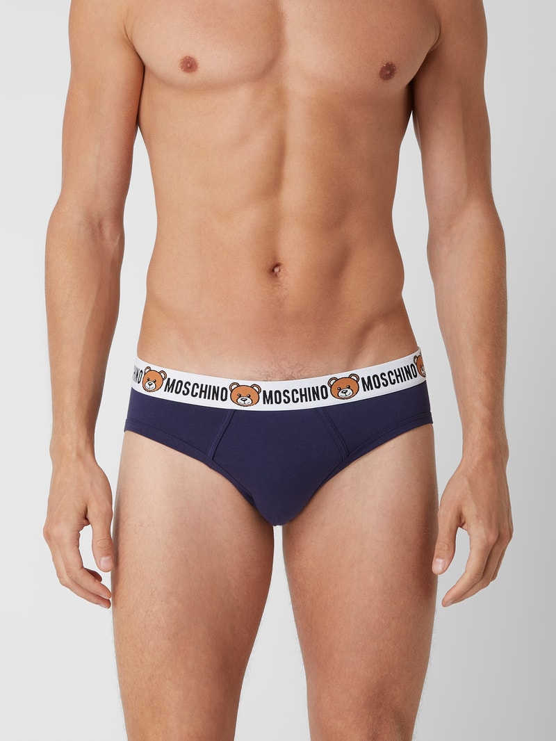 Slip mit Stretch-Anteil im 2er-Pack in blau