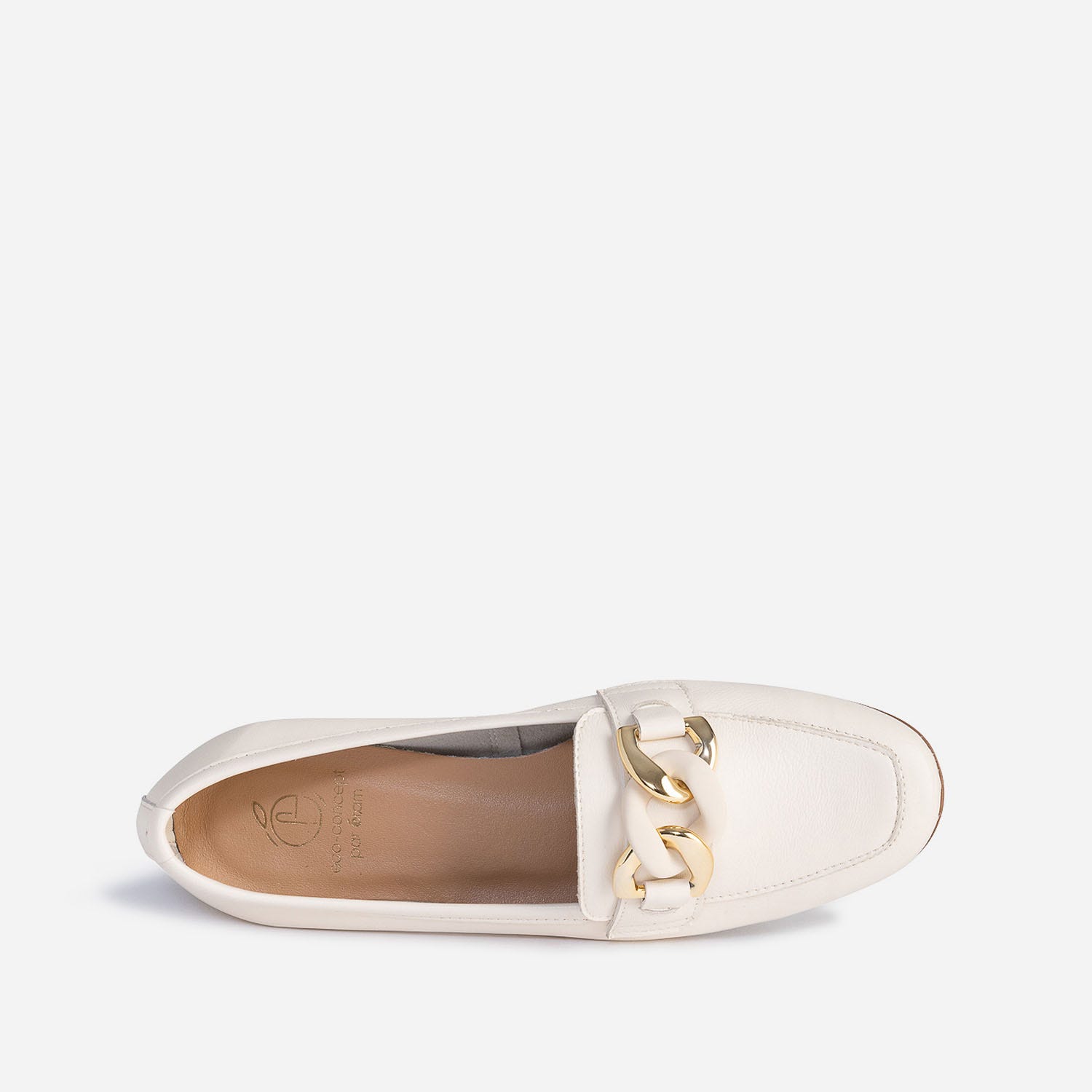 Mocassin beige éco-conçu en cuir