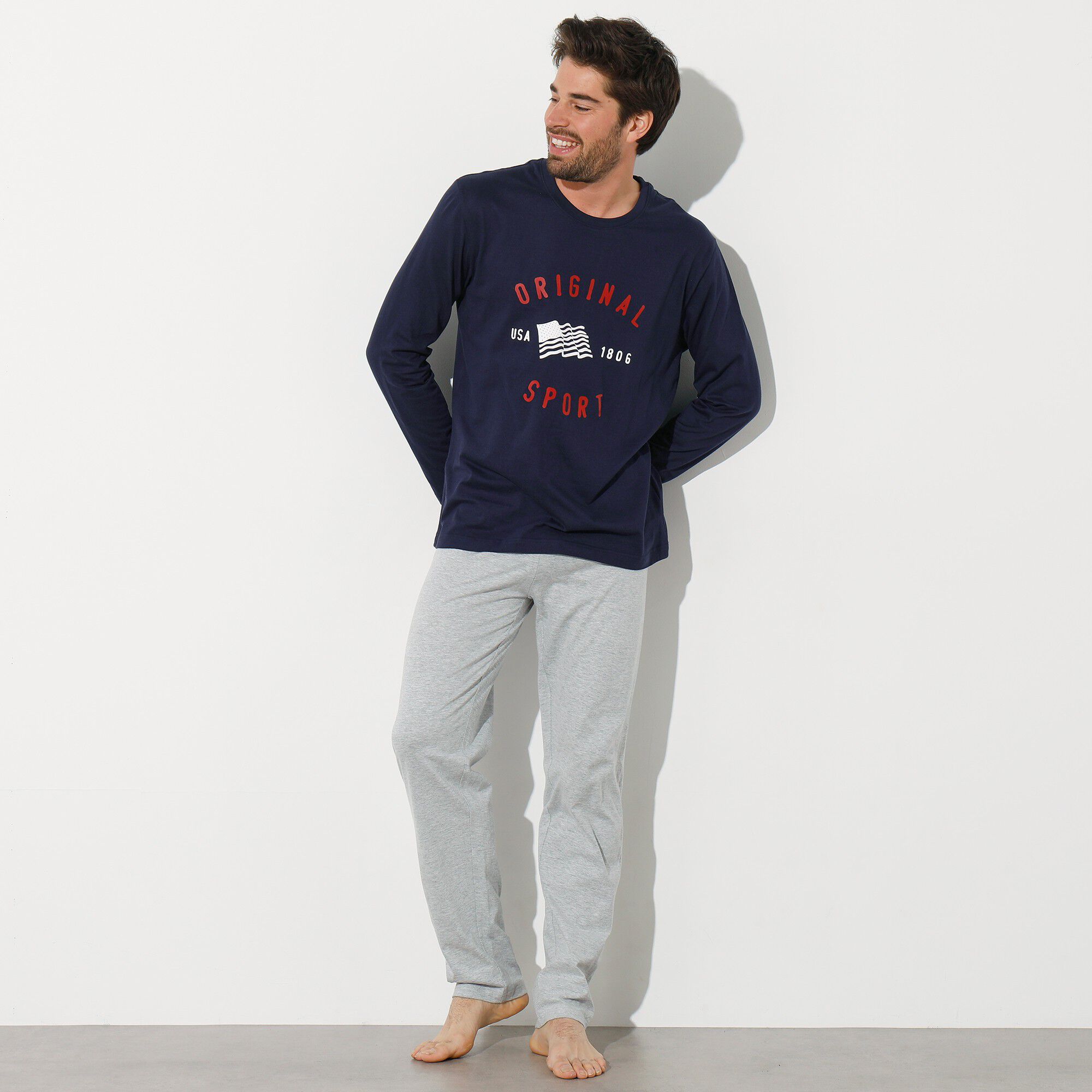 Tee-shirt de pyjama manches longues imprimé