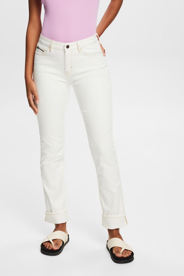 High-Rise-Jeans mit geradem Bein