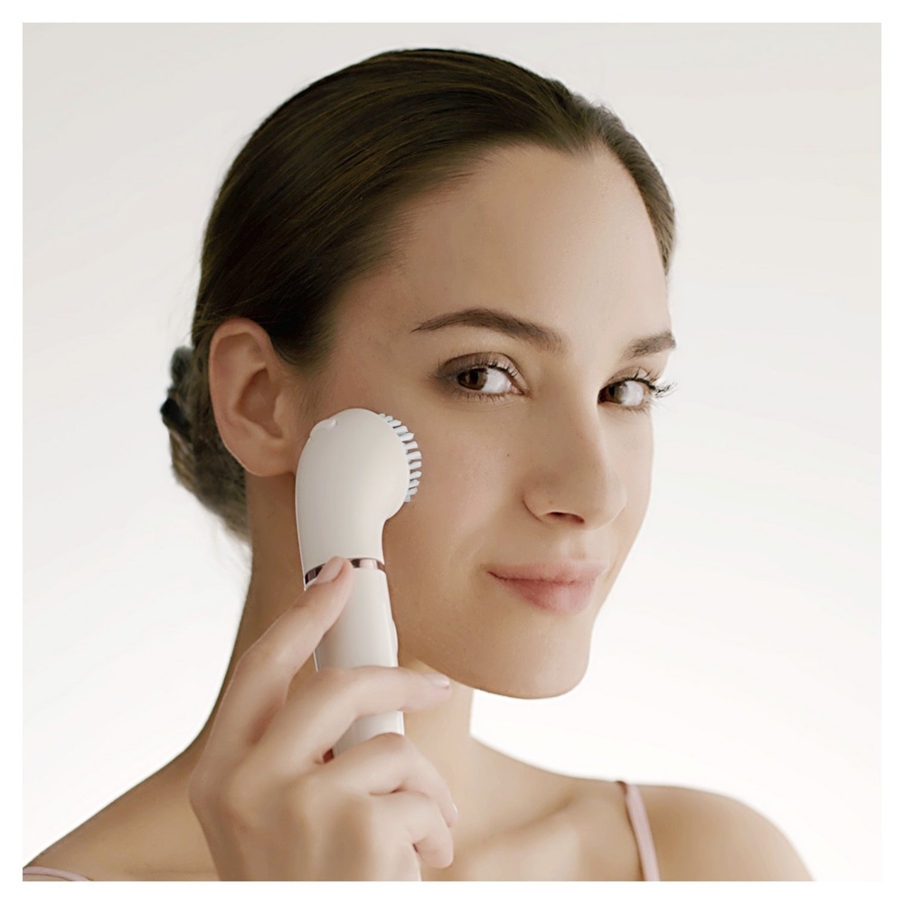 braun Braun FaceSpa Pro 910 Épilateur Visage Blanc/Argent Epilateur + Brosse Visage