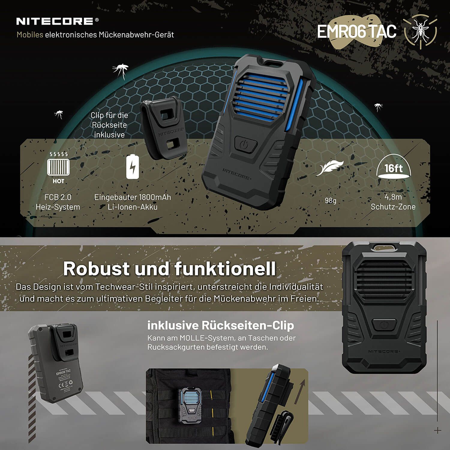 mobiles Mückenabwehrgerät EMR06 TAC