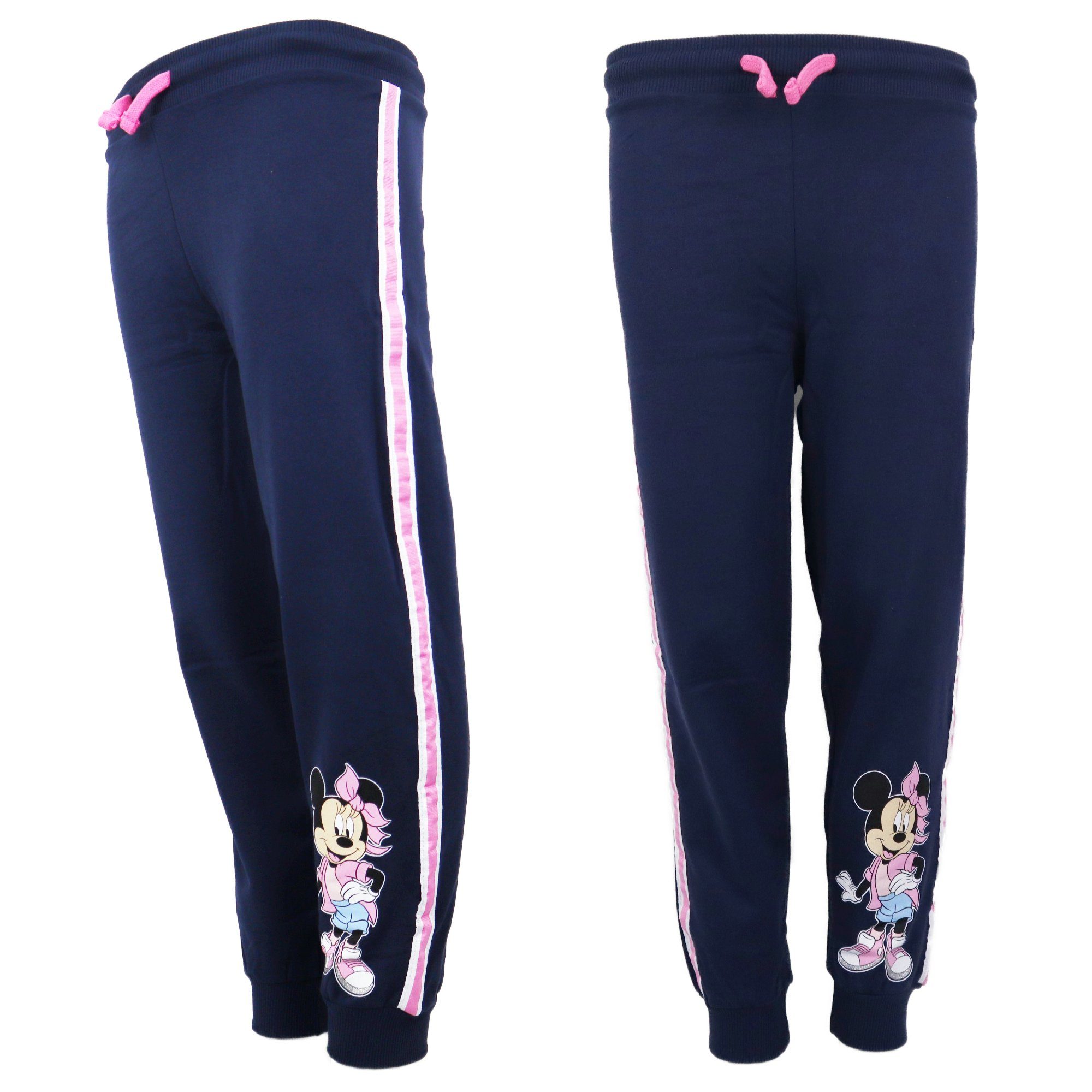 Minnie Mouse Jogginghose  Minnie Maus Mädchen Kinder Hose Gr. 104 bis 134, Dunkelblau