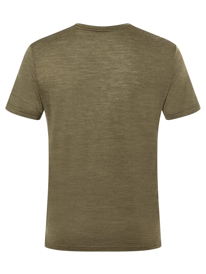 super.natural Merino T-Shirt M LEVANTE TEE in olivgrün günstig kaufen S