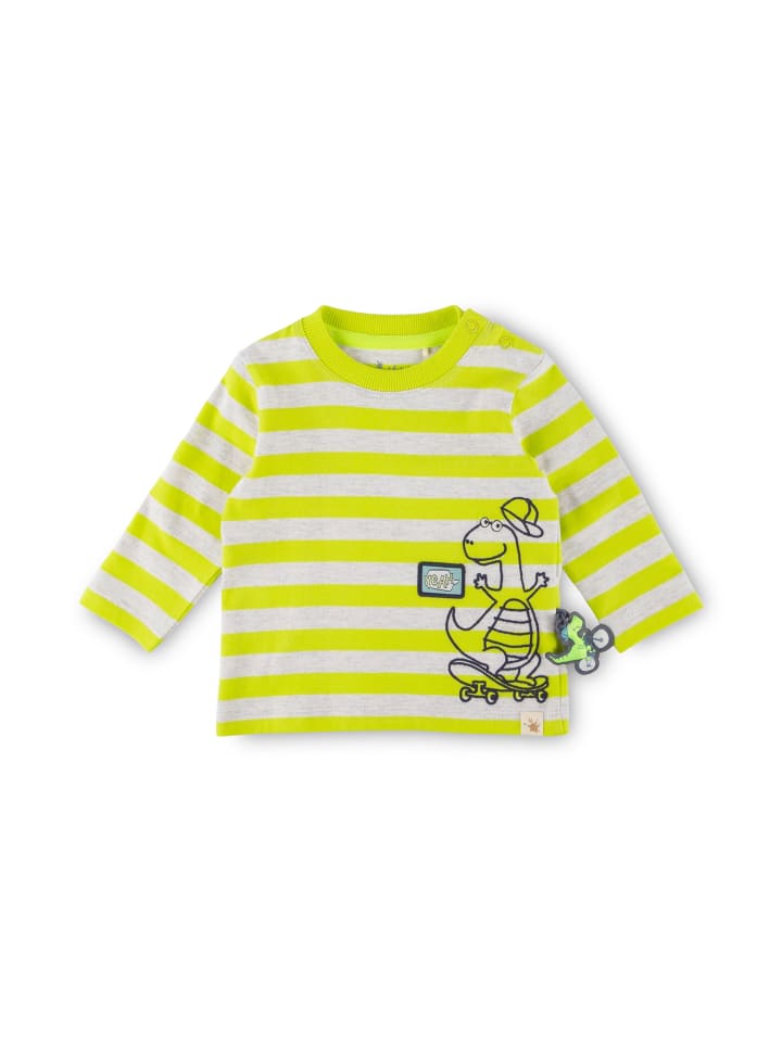 Sigikid Langarmshirt Sporty Dino in Neongelb/Hellgrau günstig kaufen