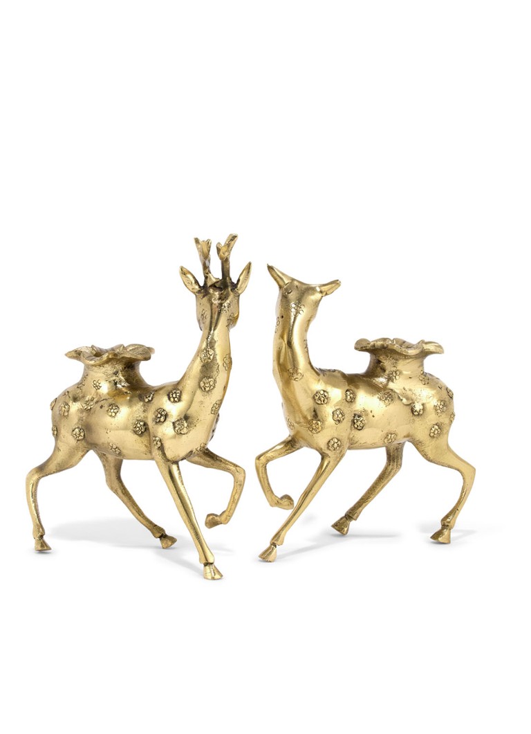 Doing Goods Lovely Deer candlestick set of 2