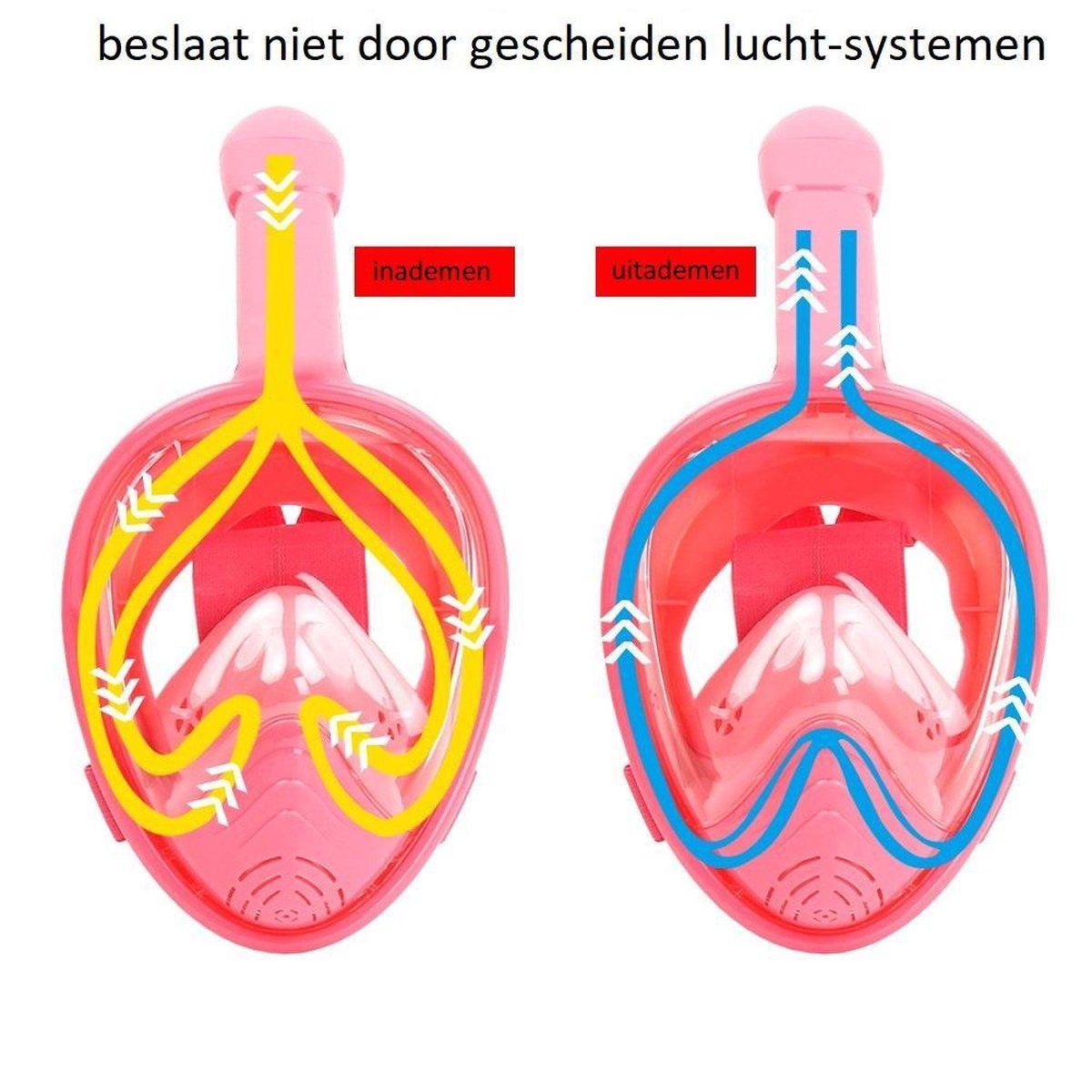 Campingwise Kinder XS pink Vollgesichts-Tauchmaske
