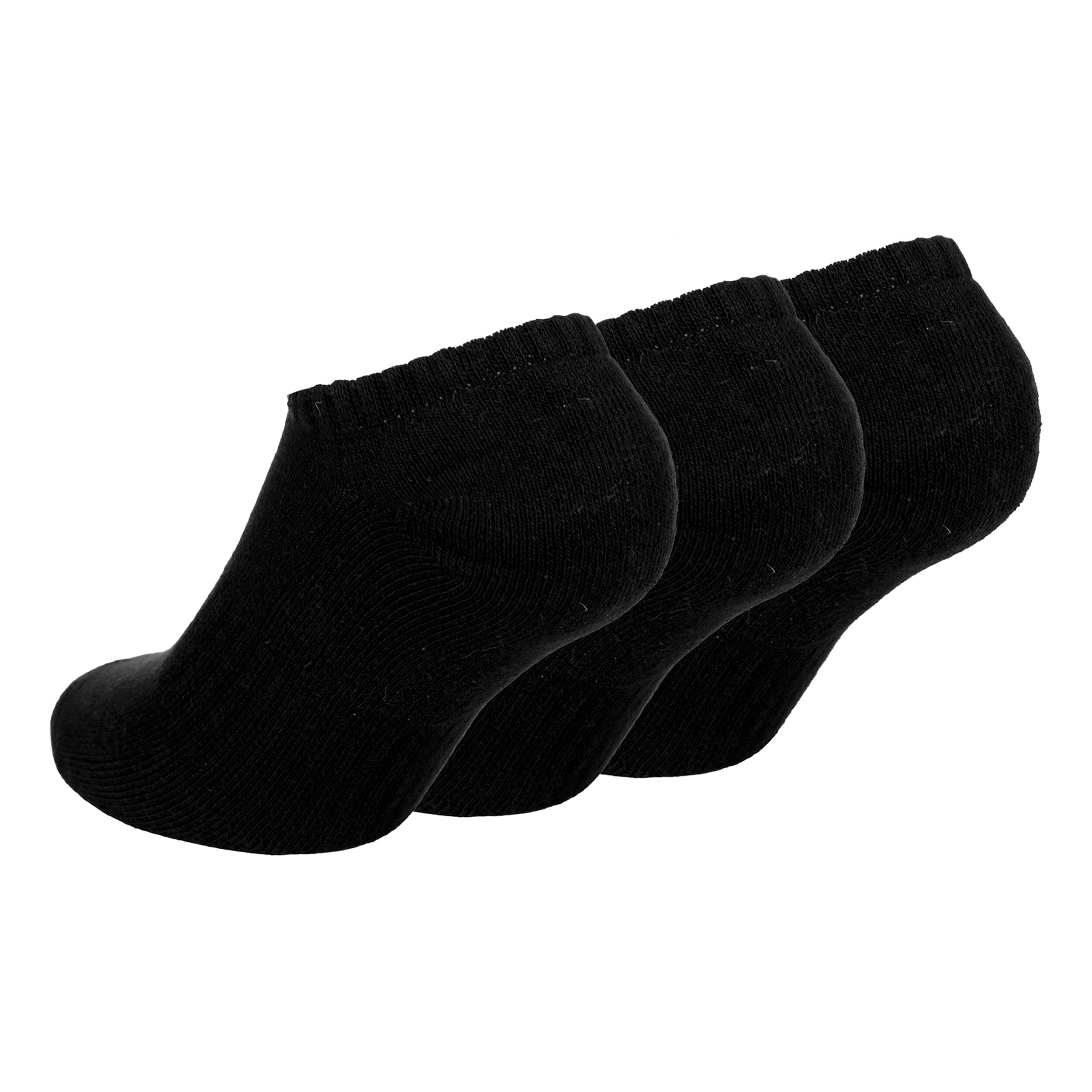 Everyday Lightweight No Show Sportsocken 3er Pack - Schwarz, Weiß
