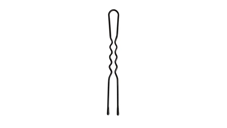 Guilia Gewellte Haarnadel Schwarz 6 cm