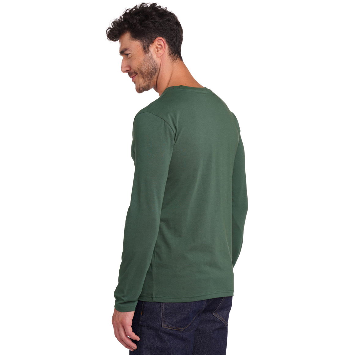 Micky Maus Weihnachtslangarmshirt mit Print dunkelgrün