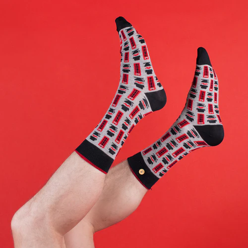 Patrick & Fabienne grey socks