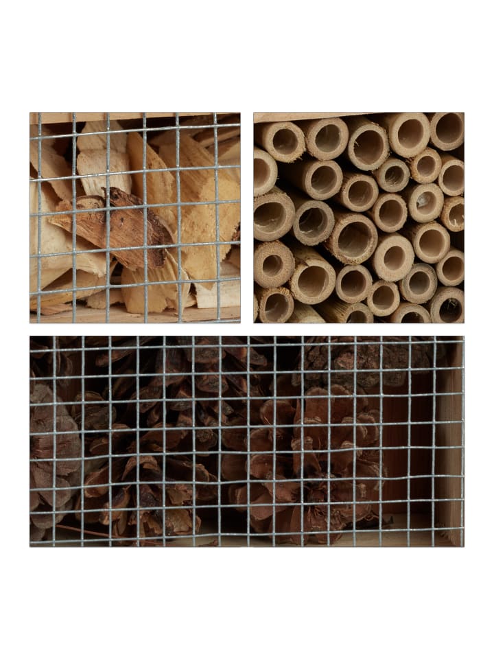 relaxdays Insektenhotel in Natur - (B)30,5 x (H)31 x(T)9,5 cm günstig kaufen onesize