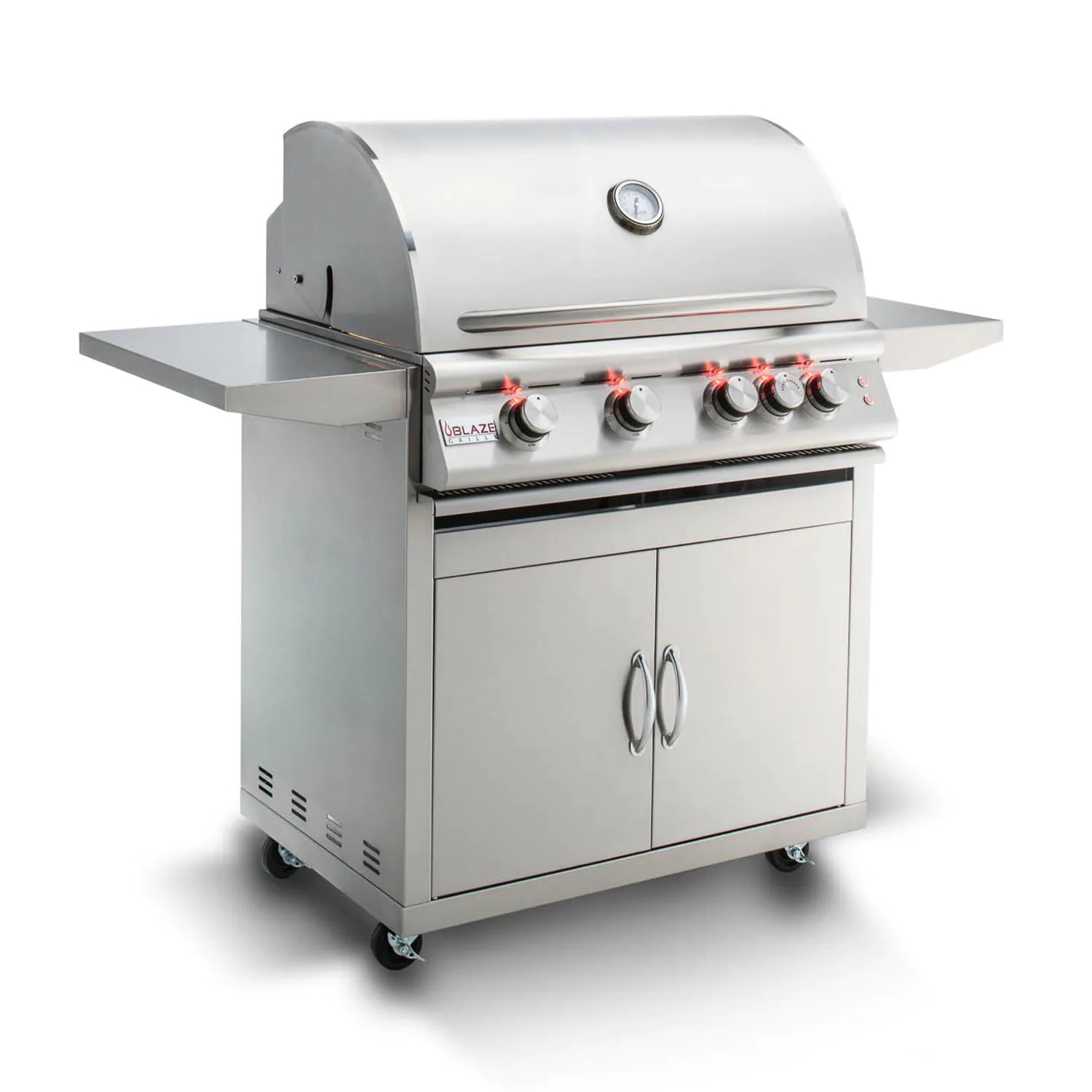 Blaze Premium LTE Marine Grade 32-Inch 4-Burner Freestanding Propane Gas Grill With Rear Infrared Burner & Grill Lights - BLZ-4LTE2MG-LP