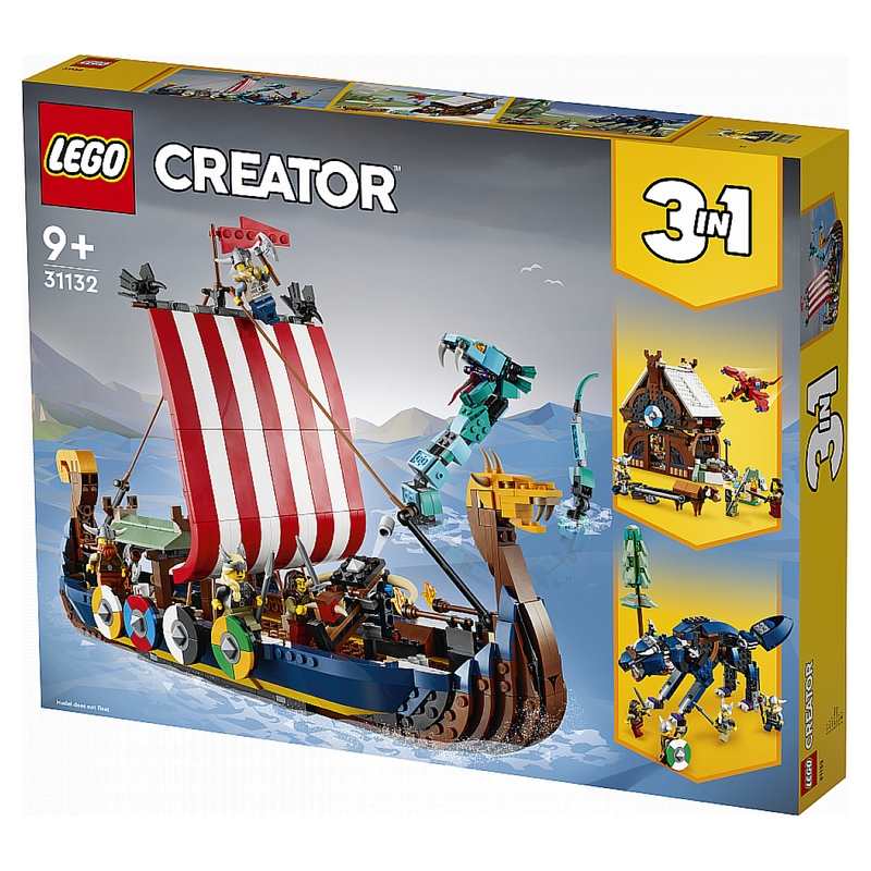 31132 Le bateau viking et le serpent de midgard LEGO Creator