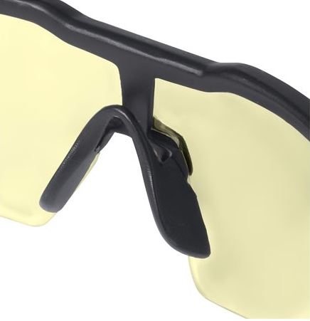 Milwaukee Zubehör 4932478927 Schutzbrille Gelb – Kratzfest & Antibeschlag – 1 Stück