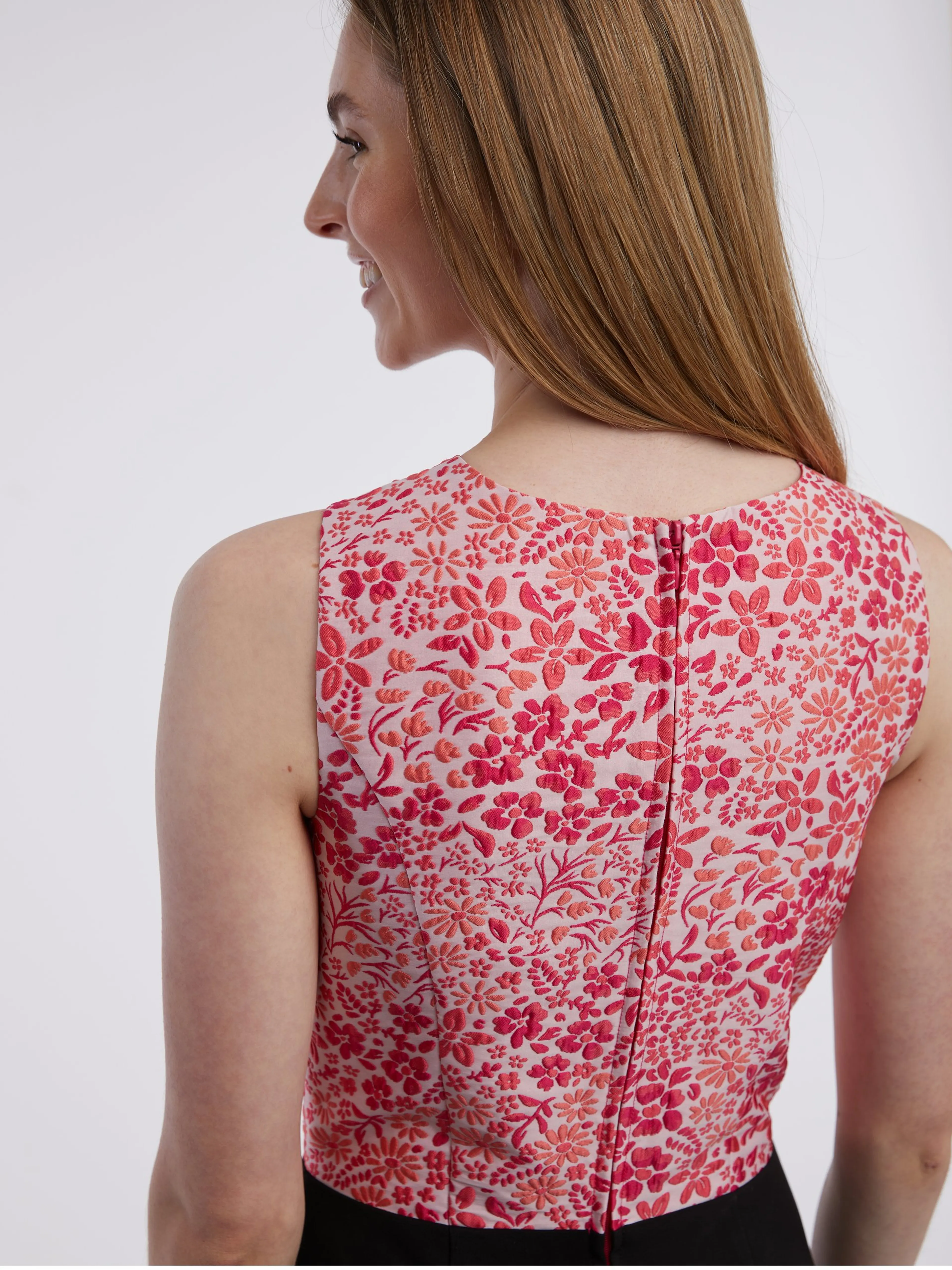 Rosa und schwarzer geblümter Damen-Jumpsuit ORSAY
