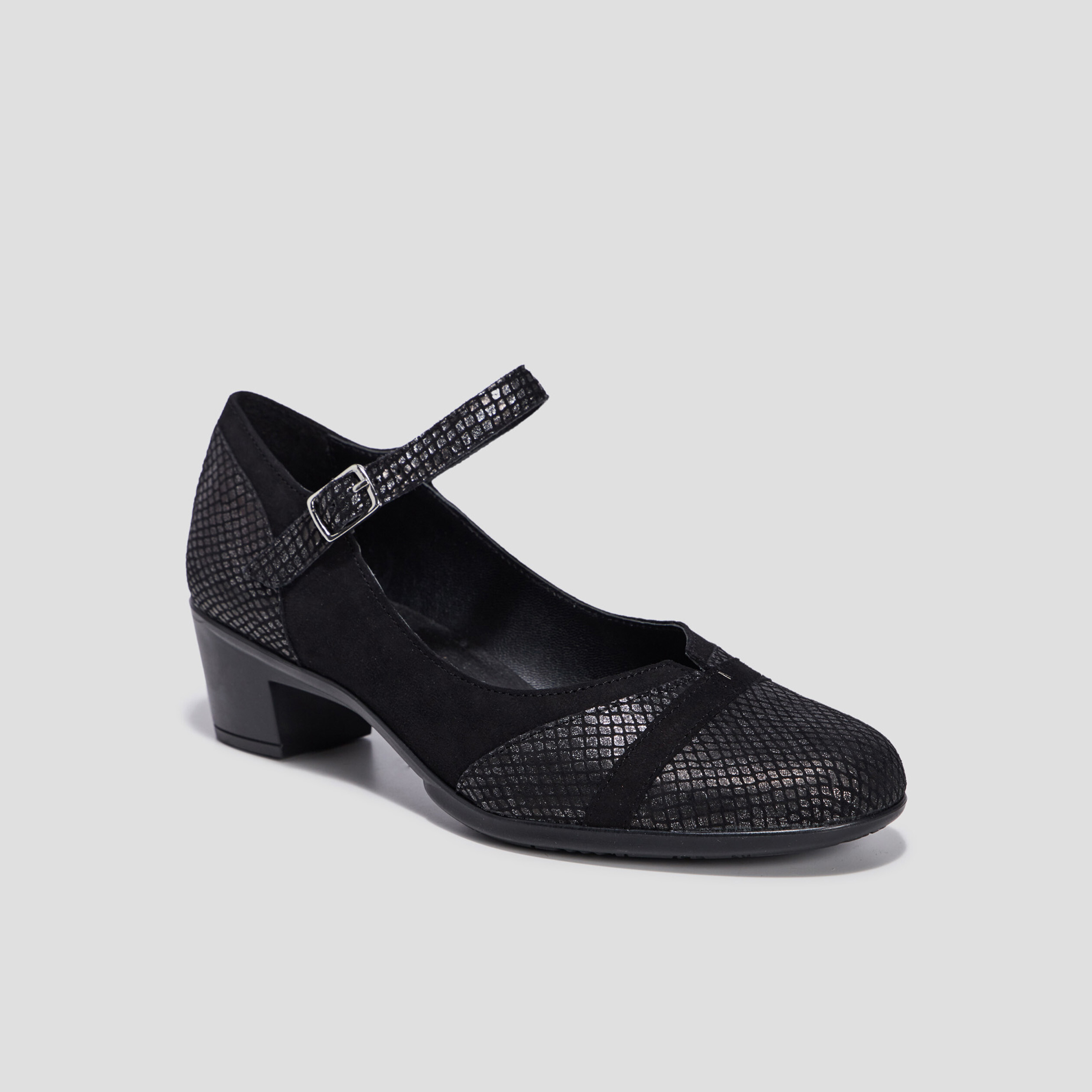 Escarpins en cuir noir femme | La Halle