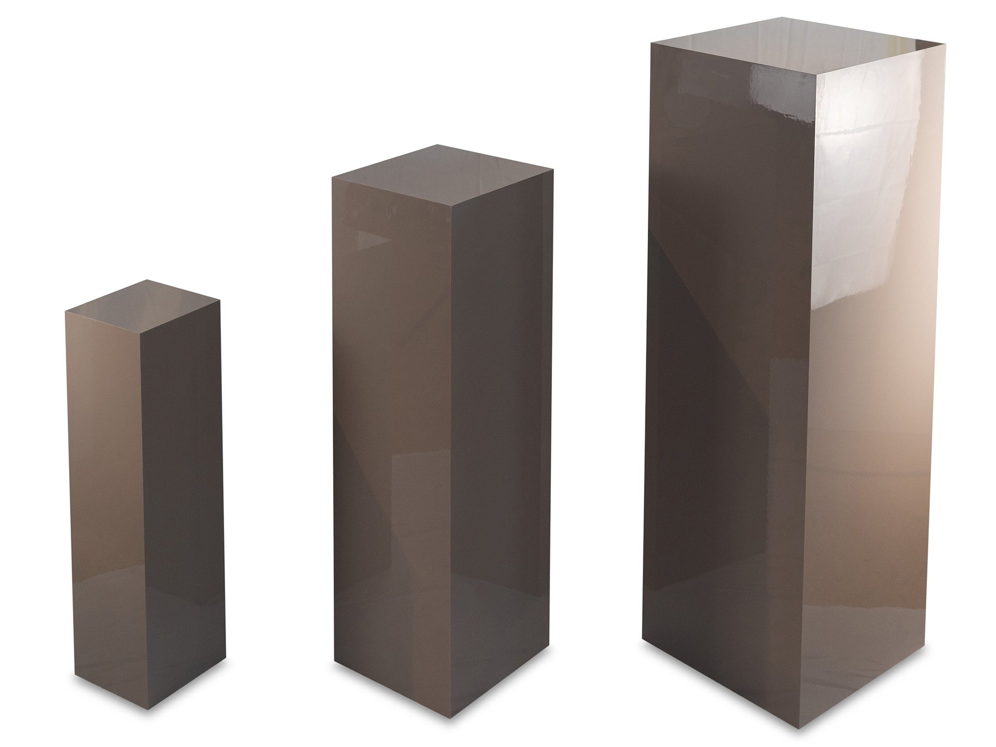 STEMA Seyfried Blumenständer Dekosäule (Pflanzensäule - Hochglanz Stone Grey, Pflanzenständer, Blumensäule), 3 Größen zur Auswahl