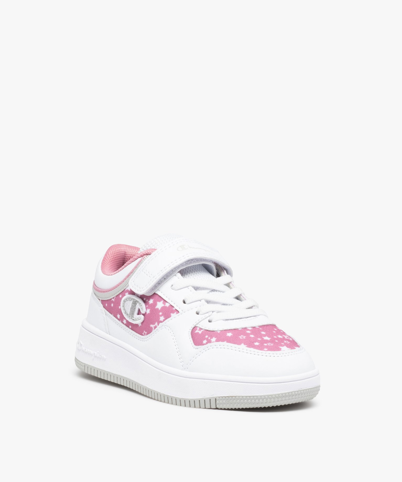Baskets fille imprimées étoiles - Champion Rebound blanc | GEMO